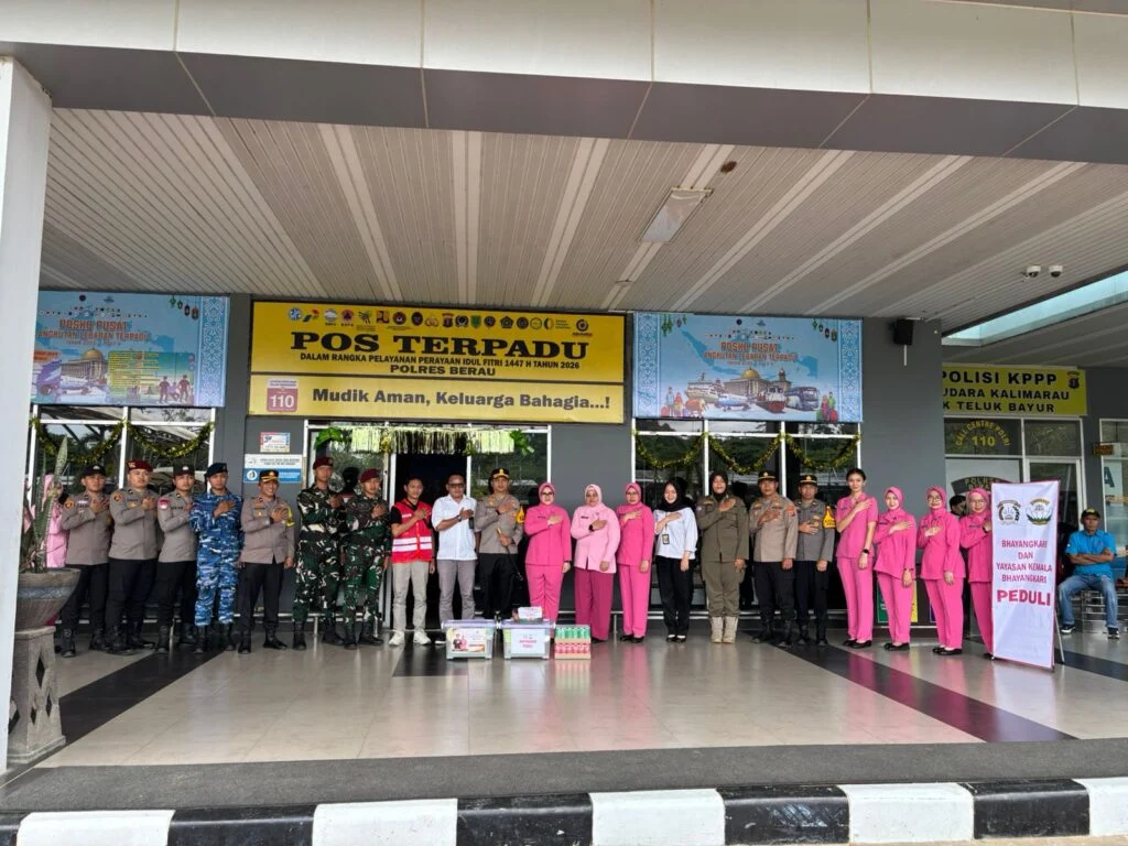 Pemeriksaan pos pengaman mudik berau