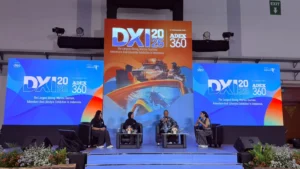 Kepala Disbudpar Berau, Yudha Budi Santosa, saat menjadi narasumber talkshow di panggung utama Deep and Extreme Indonesia (DXI) di Jakarta Convention Center (JCC).