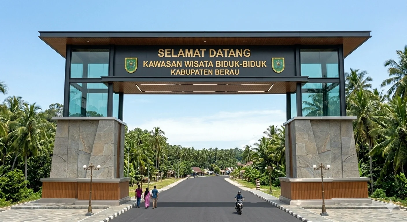 Fantastis, Pembangunan Gapura Selamat Datang di Biduk-Biduk Dianggarkan Rp2,7 Miliar