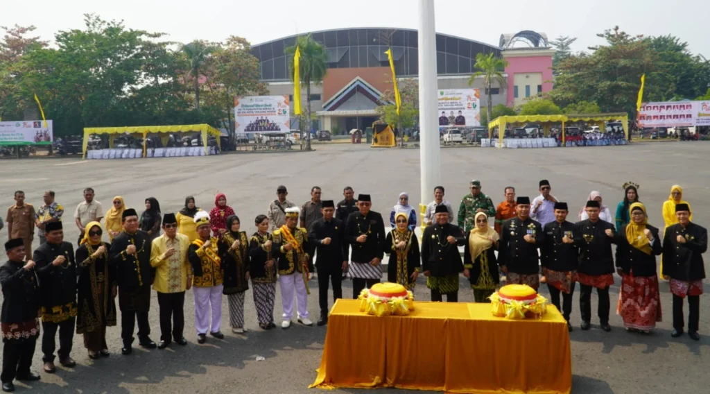 Rangkaian peringatan Hari Jadi ke-73 Kabupaten Berau dan ke-216 Kota Tanjung Redeb yang digelar di Lapangan Pemuda, Selasa (15/9/2026). (Prokopim)